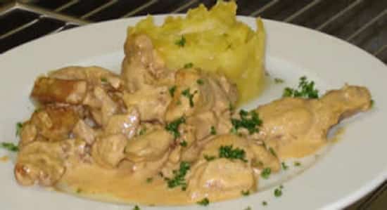 Émincé de dinde à la moutarde