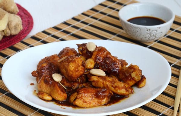 Poulet aux amandes et sauce soja avec Thermomix