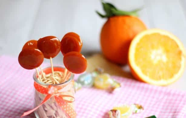 sucettes à l'orange