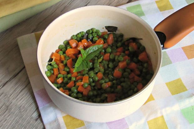 Poêlée de petits pois et carottes weight watchers