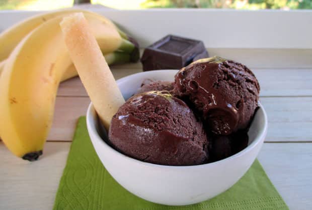 crème glacée banane et chocolat weight watchers