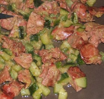 Foie de volaille et courgettes weight watchers