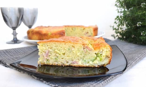 Gâteau salé aux 7 pots aux courgettes et jambon