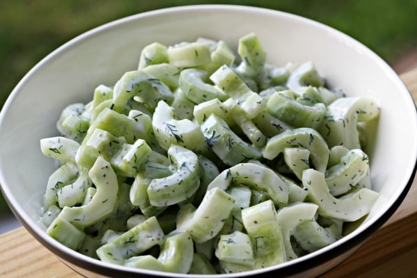 Salade de concombre au yaourt Weight watchers