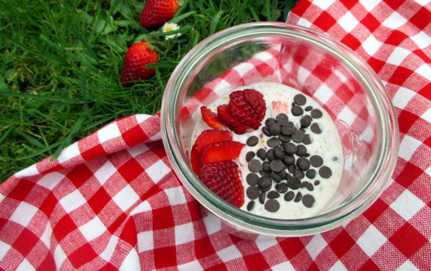 Porridge d'été aux fraises