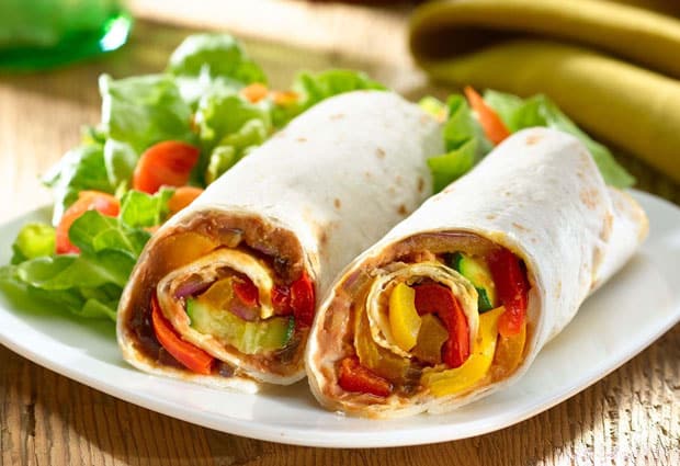 Wrap froid aux légumes Weight Watchers