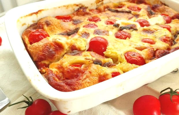 clafoutis aux tomates cerises