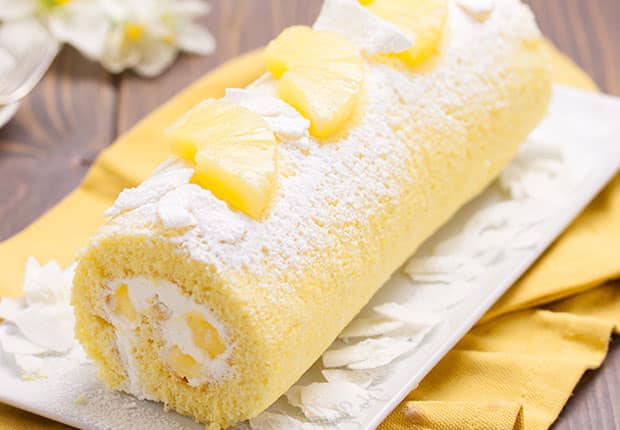 Gâteau roulé à l'ananas avec Thermomix