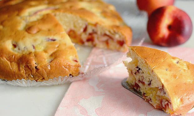 Gâteau aux pêches Express avec Thermomix