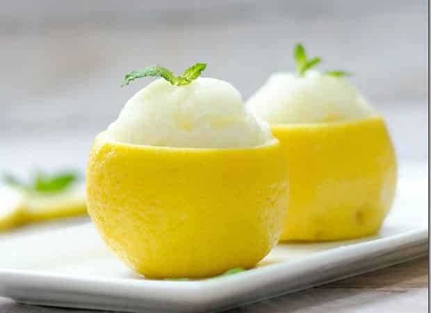 sorbet de citron lèger Weight Watchers