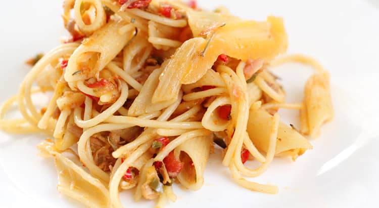 Pâtes au saumon et thon avec Thermomix