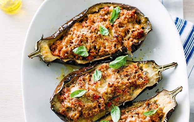 aubergines farcies à la viande hachée avec Thermomix