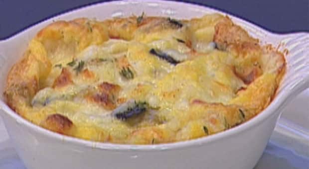 clafoutis d'aubergines au chèvre frais Weight Watchers