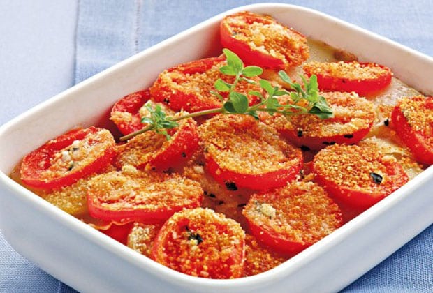 Gratin léger de pommes de terre et tomates Weight Watchers