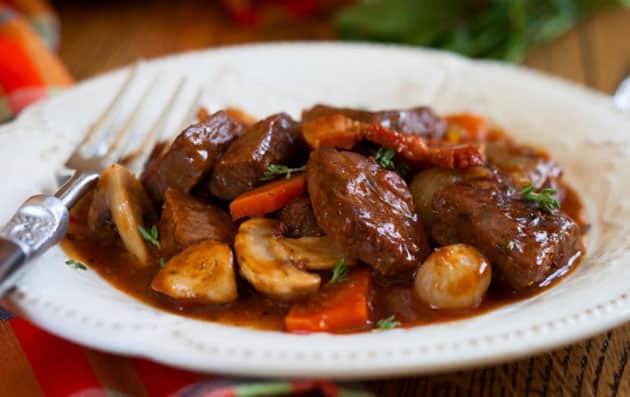 Boeuf bourguignon léger Weight Watchers