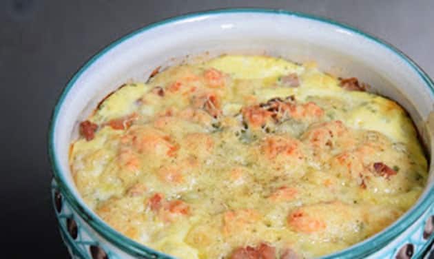 Clafoutis de chou fleur au jambon léger