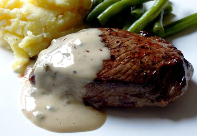 rumsteack à la sauce au poivre avec Thermomix