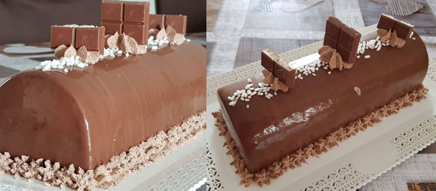 Bûche de Noël Kinder avec Thermomix