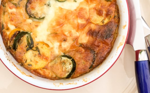 Clafoutis de jambon et courgettes