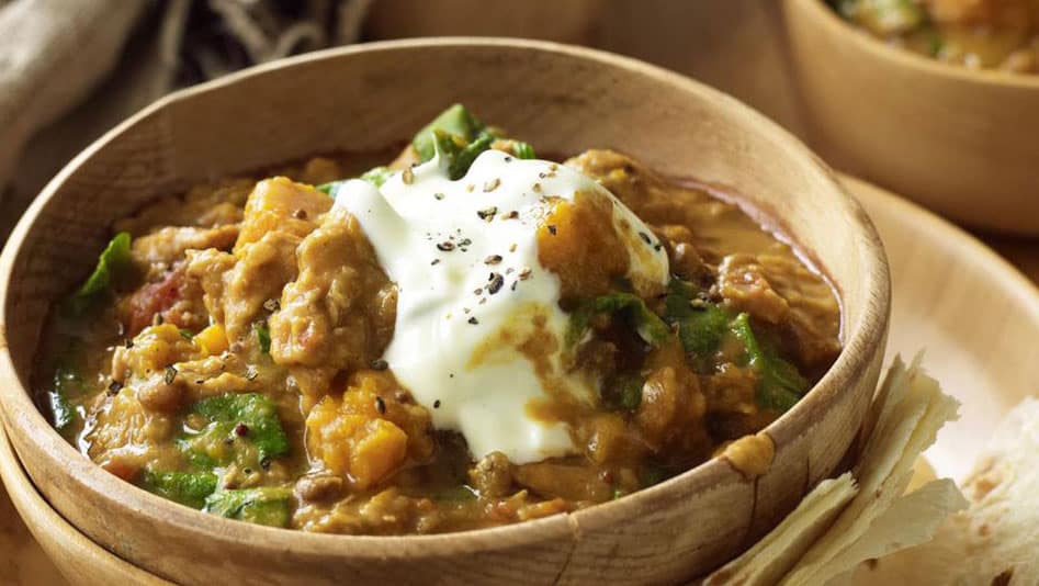 Lentilles au poulet et vin blanc