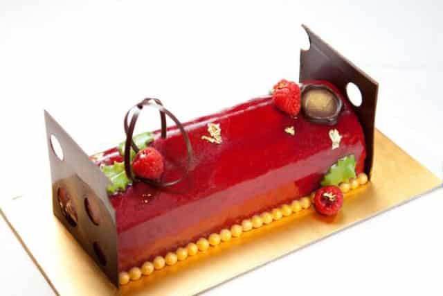 bûche bavaroise aux framboise avec Thermomix