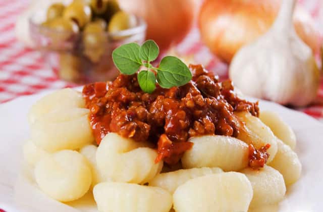 gnocchis à la bolognaise légers
