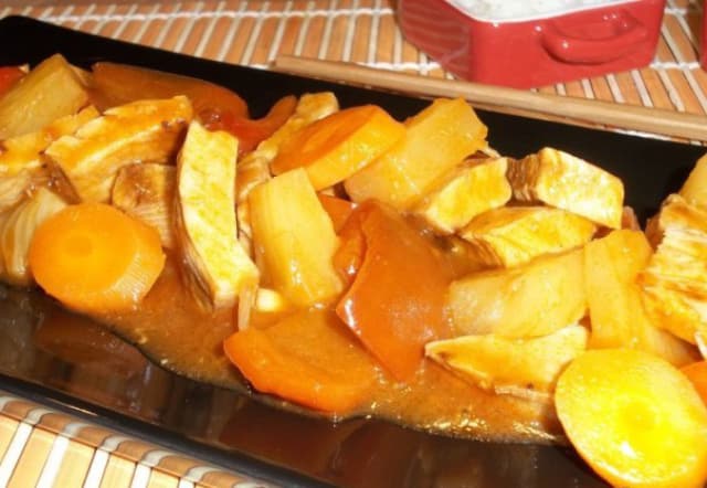 Sauté de porc aigre-doux léger