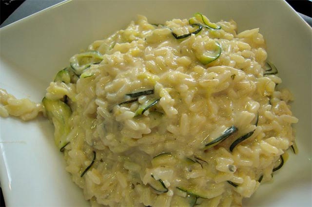 Risotto aux courgettes et aux champignons avec Thermomix