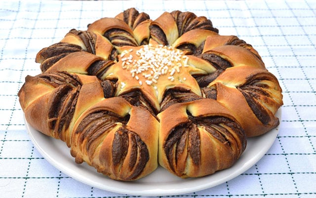 brioche étoilée au nutella au Thermomix