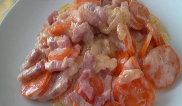 Carottes à la carbonara WW
