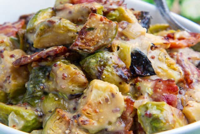 choux de bruxelles au bacon et à la moutarde WW