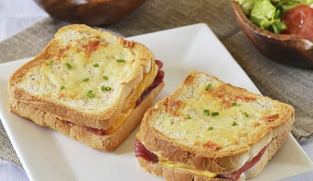 Croque-monsieur au saumon lèger WW