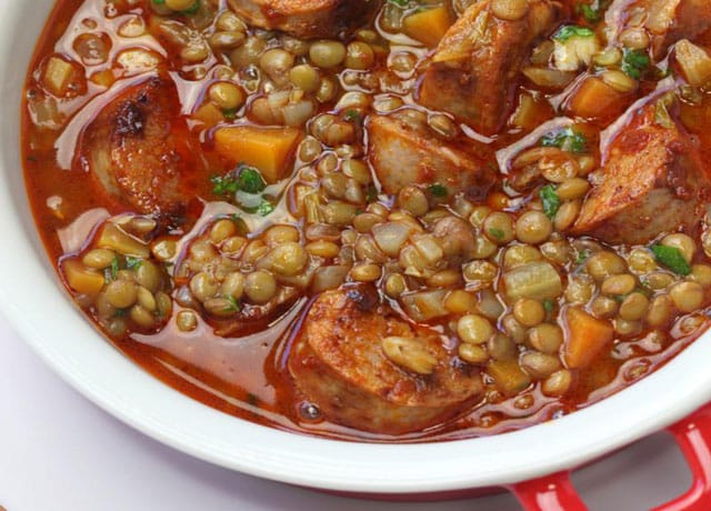 Lentilles au chorizo WW
