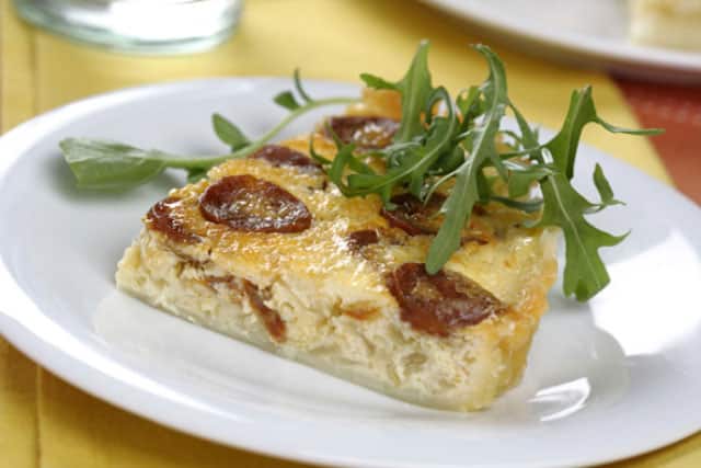 quiche aux oignon et chorizo WW