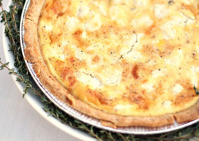 tarte au poulet, chèvre et miel WW