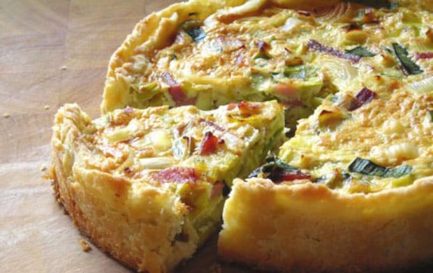 Flamiche picarde aux poireaux et jambon WW
