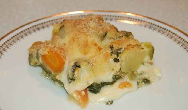 Gratin léger de légumes au camembert WW