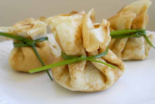 Aumônières au jambon, Boursin et chèvre WW