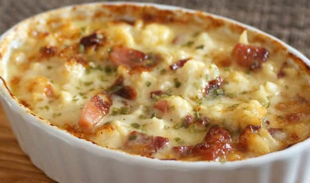 Chou-fleur gratiné au jambon WW