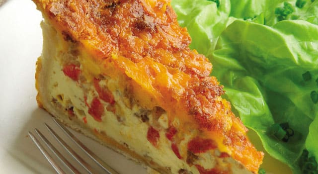 Quiche au chorizo et poivrons WW