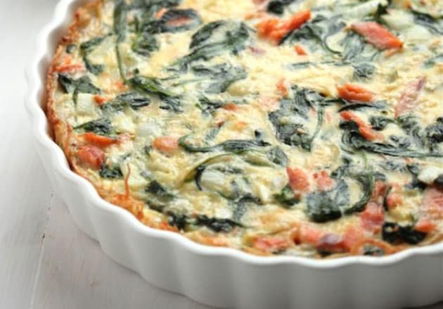 quiche au saumon et épinards WW