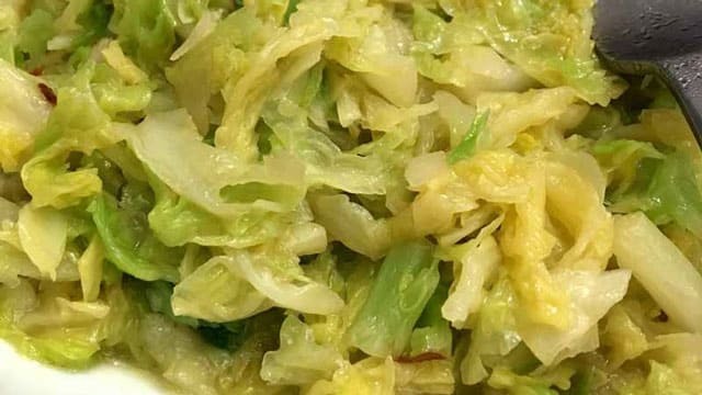 Chou sauté aux piments chilis avec Thermomix