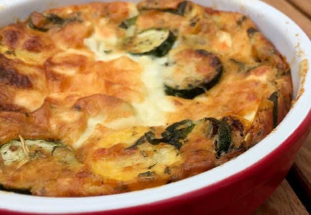 clafoutis léger de courgettes au chèvre WW