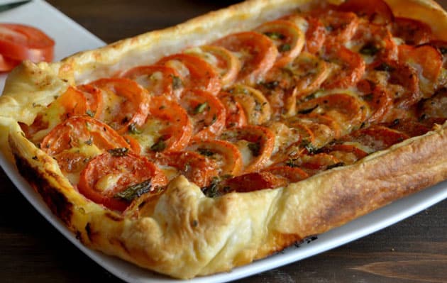 tarte à la tomate et à la moutarde WW