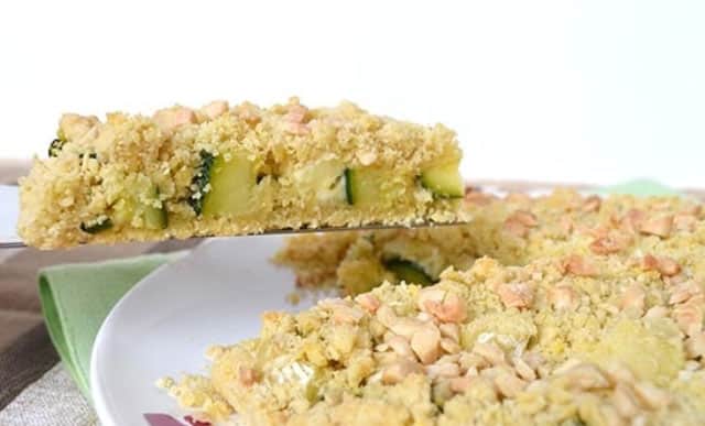 Crumble aux courgettes et chèvre frais au Thermomix