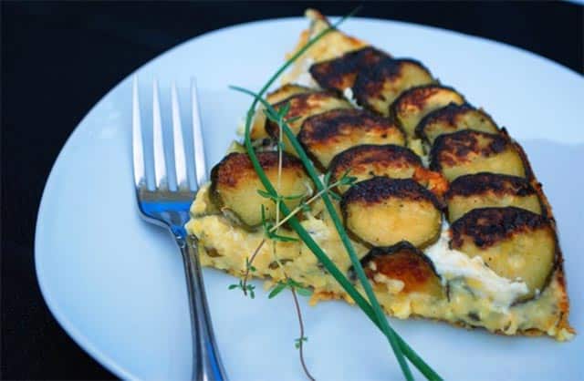 Tarte de polenta aux courgettes ww