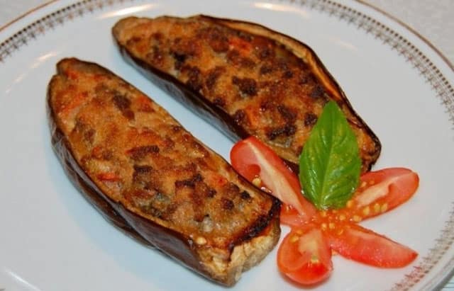 aubergines farcies à la viande hachée WW