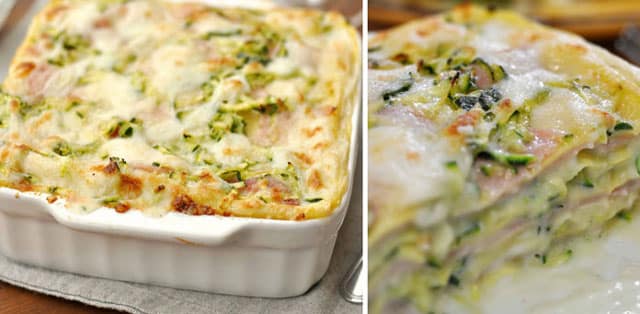 Lasagnes aux courgettes et au jambon WW