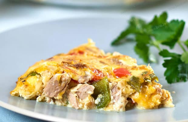 Quiche sans pâte au thon ww