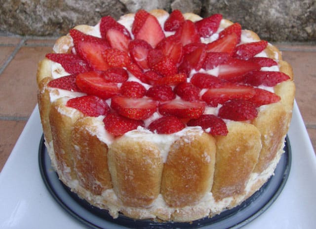 Charlotte aux fraises légère WW